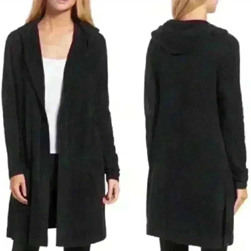 Barefoot Dreams CozyChic Lite Relaxed Hooded Cardi with Pockets